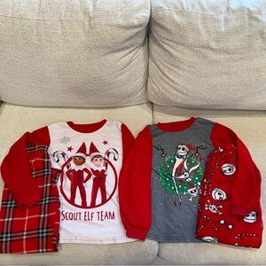 $⬇️ Boys Holiday Pajama Bundle- Nightmare Before Christmas & Elf on the Shelf